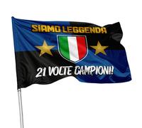 Bandiera Inter Campione d'Italia scudetto stadio balcone varie grafiche