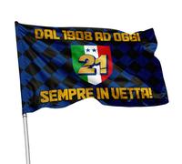 Bandiera Inter Campione d'Italia scudetto stadio balcone varie grafiche