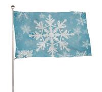Bandiera invernale con fiocco di neve, 61 x 88,9 cm, stampa su entrambi i lati, bandiera decorativa da giardino, non sbiadisce, con occhielli in ottone da appendere, sfondo fotografico per interni ed