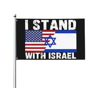 Bandiera "Io rappresento Israele e l'America", 3x5 piedi, con occhielli in ottone, per esterni, da giardino