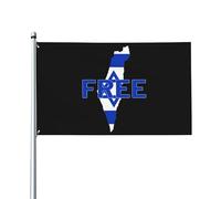 Bandiera "Io sto con Israele" 3x5 piedi con occhielli in ottone, cartello per striscione da giardino per esterni