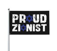 Bandiera "Io sto con Israele" 3x5 piedi con occhielli in ottone, cartello per striscione da giardino per esterni