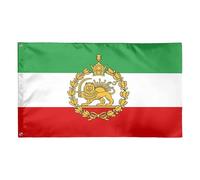 Bandiera 'Iran, 3 x 5 m, bandiera iraniana, antiche bandiere storiche 'Iran, con corona di leone, con 2 occhielli in, per feste, feste, casa, appartamento, scuola