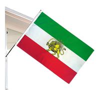 Bandiera 'Iran,antico Leone Storico 'Iran E Corone Ex Bandiere, Striscione Con Leone Solare 1,5 X 9,1 M - Bandiera Esterna Resistente Sbiadimento,decorazione Da Giardino Colori