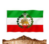 Bandiera 'Iran | Vessillo Persiano Antico Resistente Sbiadimento - Antico Gonfalone Iraniano | per Giardino Parete Finestra Auto Feste Eventi e Sfilate