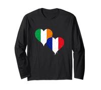 Bandiera Irlanda Francia per Tifosi Irlandesi Francesi Rugby Maglia a Manica