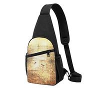 Bandiera irlandese Casual Una Spalla Cross Body Borsa Petto Portafoglio Telefono Borsa Uomo Cross Body Bag Viaggio Walking Marsupio, Nero , Taglia unica