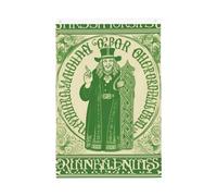 Bandiera irlandese di San Patrizio, 0,9 x 1,5 m, bandiere da giardino vivaci su entrambi i lati, striscione stagionale di benvenuto con occhielli in ottone, decorazione sfondo fotografico per cortile