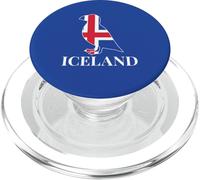 Bandiera islandese dentro un uccello Puffin Islanda Reykjavik PopSockets PopGrip per MagSafe