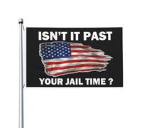 Bandiera "Isn't It Past Your Jail Time" per la camera degli adolescenti, bifacciale, fantastica, decorazione murale per il giardino 3x5 piedi, arazzo "Isn't It Past Your Jail Time" per la camera
