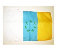 BANDIERA ISOLE CANARIE INDIPENDENTISTA 45x30cm - BANDIERINA CANARIAS NAZIONALISTA 30 x 45 cm cordicelle - AZ FLAG