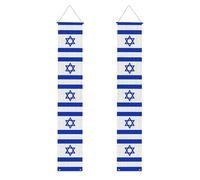 Bandiera israeliana Stampa Tutti i Tipi Celebrazioni Incontri Portico Banner Riutilizzabile con Corda per Bastone Appeso