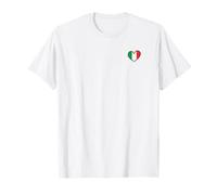 Bandiera Italia Cuore Design Maglietta