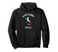 Bandiera Italia Distressed Lago di Garda Pride Felpa con Cappuccio