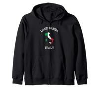Bandiera Italia Distressed Lago di Garda Pride Felpa con Cappuccio