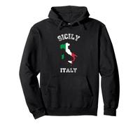 Bandiera Italia Distressed Sicilia Pride Felpa con Cappuccio