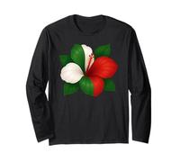 Bandiera Italia Ibisco Fiore Floreale Ragazzi Ragazze Bambini Maglia a Manica