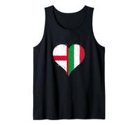 Bandiera Italia Inghilterra per Orgogliosi Inglesi Italiani Canotta