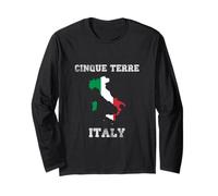Bandiera Italia invecchiata Cinque Terre Pride Maglia a Manica