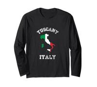 Bandiera Italia invecchiata Toscana Pride Maglia a Manica