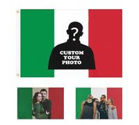 Bandiera Italia Personalizzata In 4 Diverse Dimensioni, Bandiere Personalizzate per Progettare la Tua Immagine, Logo, Foto, Arazzo Personalizzato per Camera da Letto e Soggiorno