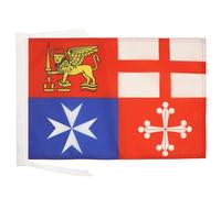 BANDIERA ITALIA QUATTRO REPUBBLICHE MARINARE 45x30cm - BANDIERINA ITALIANA 30 x 45 cm cordicelle - AZ FLAG