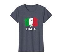 Bandiera Italia Tricolore Patriottico Italiano Maglietta, Donna, Pervinca, S