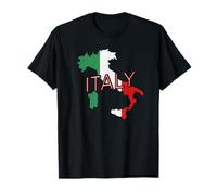 Bandiera Italiana Bandiera dell'Italia Vintage Mappa Italia Europa Maglietta