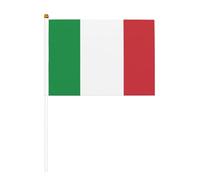 Bandiera italiana, bandiera sventolante a mano bifacciale, 5,5x8,2 pollici, bandiera portatile