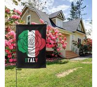 Bandiera italiana con rose bifacciale, 28x40 pollici, decorazione per esterni