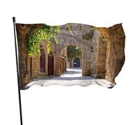 Bandiera italiana da 0,5 x 1,5 m, colori vivaci, per sport all'aria aperta, resistente allo sbiadimento, in poliestere, con 2 occhielli in ottone, per interni ed esterni, decorazione per la casa