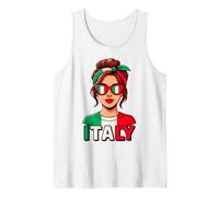 Bandiera Italiana Donna Stile retrò Canotta