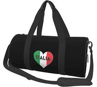 Bandiera Italiana Italia Love Italia Borsone da viaggio Borsone sportivo Borsone pieghevole pieghevole, Nero