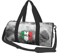 Bandiera italiana Italia Love Italia Borsone da viaggio Borsone sportivo Borsone pieghevole pieghevole, marmorizzato