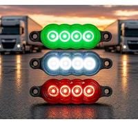 BANDIERA ITALIANA LUCE LED INGOMBRO 12/24 V PER CAMION CAMPER RIMORCHI BUS