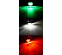 BANDIERA ITALIANA LUCE LED INGOMBRO 3 LED 12V PER AUTO BARCA CARAVAN