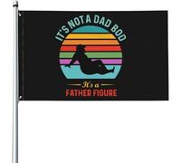 Bandiera It'S Not A Dad Bod It'S Father Figure Bandiera Pirata Decorazione Rinforzata Striscione All'Aperto, Per Feste Estive, Eventi, Giardino, 90x150cm