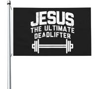 Bandiera Jesus The Ultimate Deadlifter 3x5 piedi, bandiere luminose