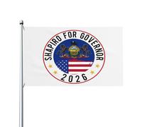 Bandiera Josh-Shapiro 2026 Shapiro per il governatore della Pennsylvania, per esterni, per decorazioni da giardino, 3x5, con 2 occhielli