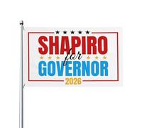 Bandiera Josh-Shapiro 2026 Shapiro per il governatore della Pennsylvania, per esterni, per decorazioni da giardino, 3x5, con 2 occhielli