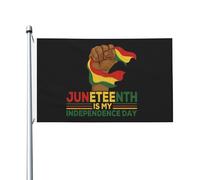 Bandiera Juneteenth È Il Mio Mese Nero Per Il Giorno Dell'Indipendenza Coutures Doubles Bandiere Pirata Doppie Cuciture Bannière Per Interno Bar Giardino 3X5Ft