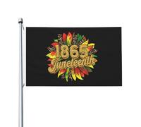 Bandiera Juneteenth Girasole Mese Della Storia Dei Neri Poliestere Bannière Resistente Ai Raggi Uv Garden Flag Per Conferenza Marce Raduni 3X5Ft