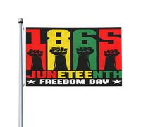 Bandiera Juneteenth, Mese Della Storia Dei Neri Colore Vivido Garden Flag Resistente Ai Raggi Uv Bandiere Pirata Per Raduni Interno Conferenza 3X5Ft