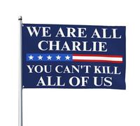 Bandiera Justice For Charlie Kirk, bandiere We Stand With Charlie Tribute 4x6, striscioni per esterni da giardino