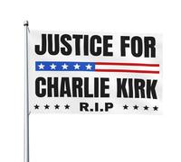 Bandiera Justice For Charlie Kirk Riposa in pace Charlie Hero 4x6 piedi Cartello da giardino Striscione