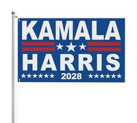 Bandiera Kamala Harris 2028 da 3x5 piedi, Kamala Harris per il Presidente, bandiere da giardino per esterni, cartelli da giardino bifacciali a 3 strati, senza asta portabandiera
