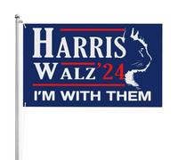 Bandiera Kamala Harris Tim Walz 3x5 piedi, decorazione da parete per esterni bifacciale per casa, giardino, patio, arazzo premium, striscione Harris Walz |