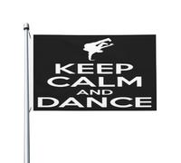 Bandiera Keep Calm And Dance Hiphop Dancing Breakdance Bandiera Di Benvenuto Prova Di Sbiadimento Colori Vivaci Striscione All'Aperto, Per Feste Strada, Celebrazioni, Feste Estive, 90x150cm
