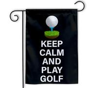 Bandiera Keep Calm And Play Golf Golf Welcome Bandiera da Giardino | Giardino 30x45cm Striscione Personalizzata Bandiera all'aperto per Cortile barca tutte le stagioni