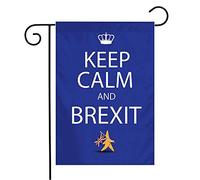 Bandiera Keep Calm Brexit Exit Concept Character Eu Star Walking Signs Symbols Uk Abstract Union Finance In Rinforzata Bandiera Di Benvenuto, Per Eventi, Feste Strada, 30x45cm